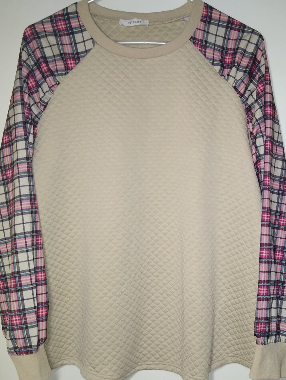 THERMAL SWEATSHIRT QUILTED / PLAID SIZE XL *NEW